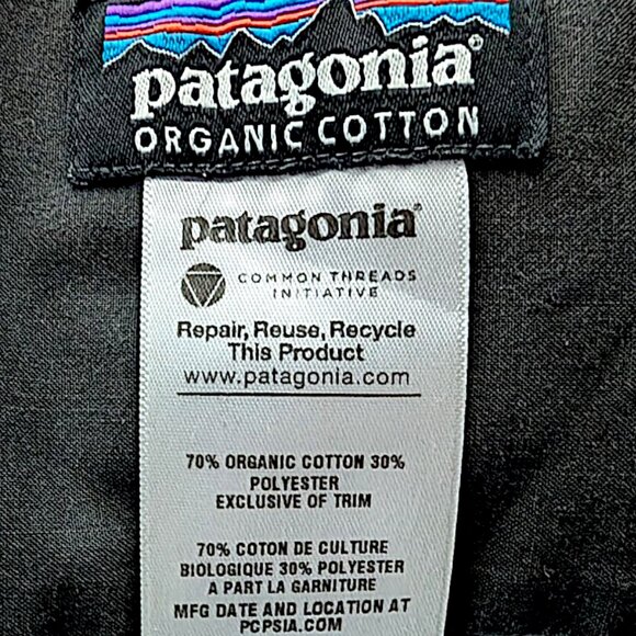Patagonia Organic Cotton To Go black short sleeve button front shirt men's XL - Picture 5 of 5